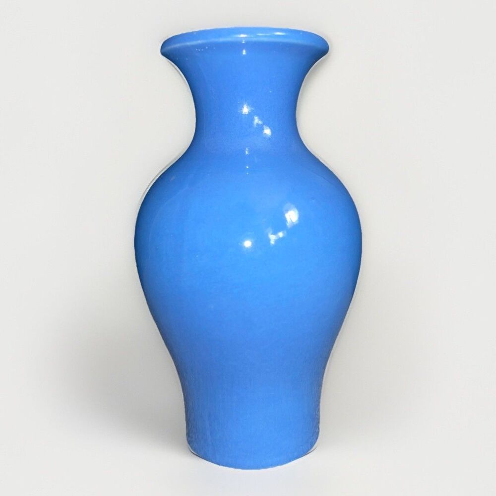 Vintage Scheurich Keramik 299-22 Blue Vase West Germany MCM 9"